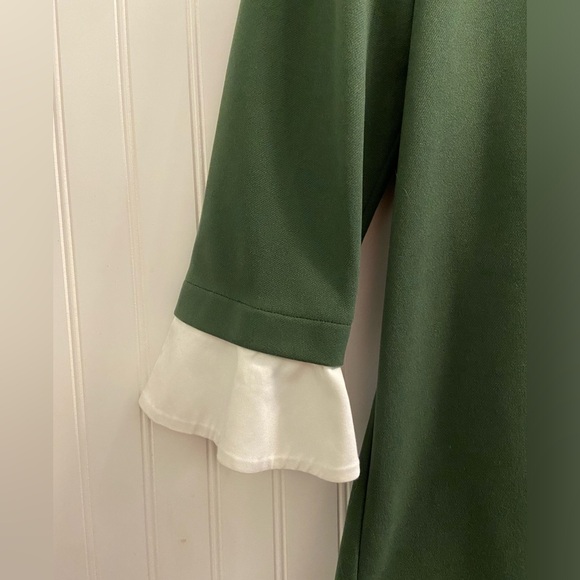 Tuckernuck English Ivy Dakotah Midi Dress Peter Pan Collar Long Sleeve Green XXL - Picture 2 of 13